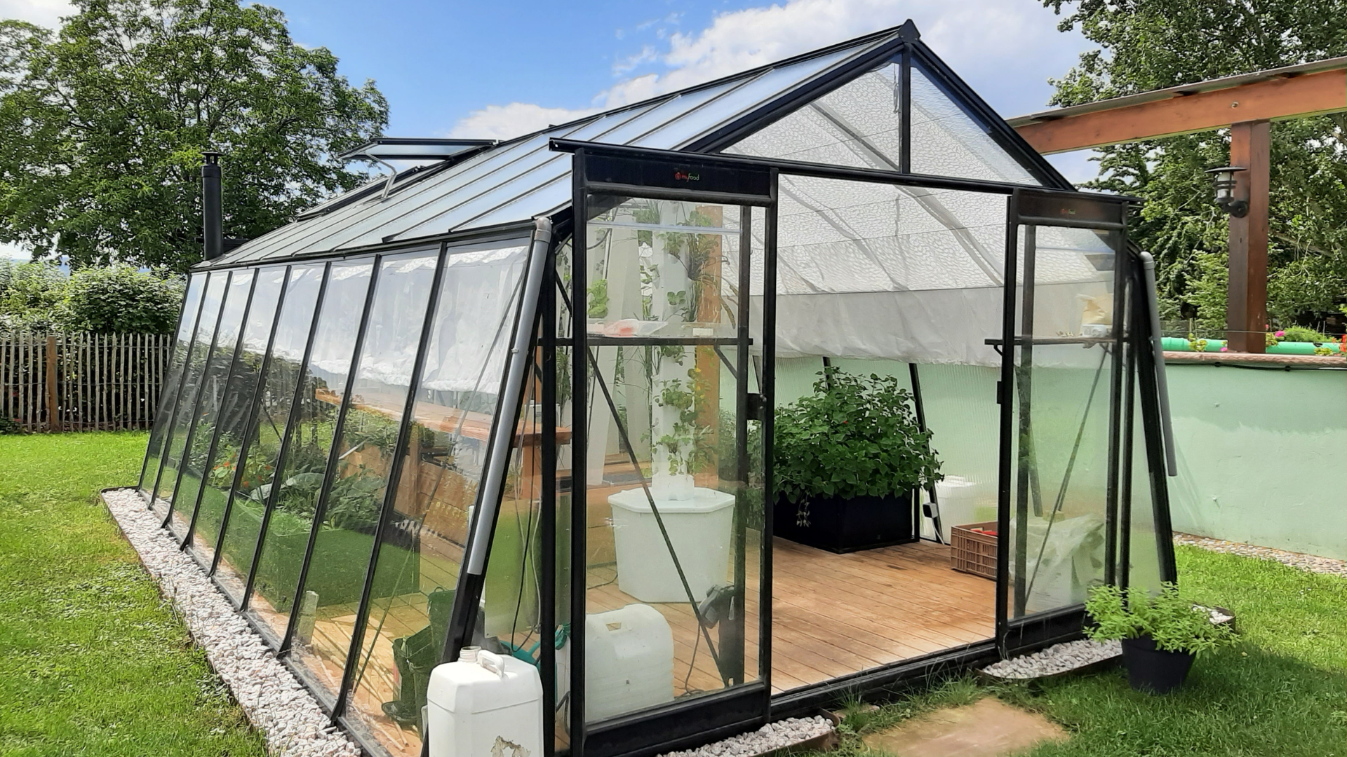Greenhouse in a pioneer's garden