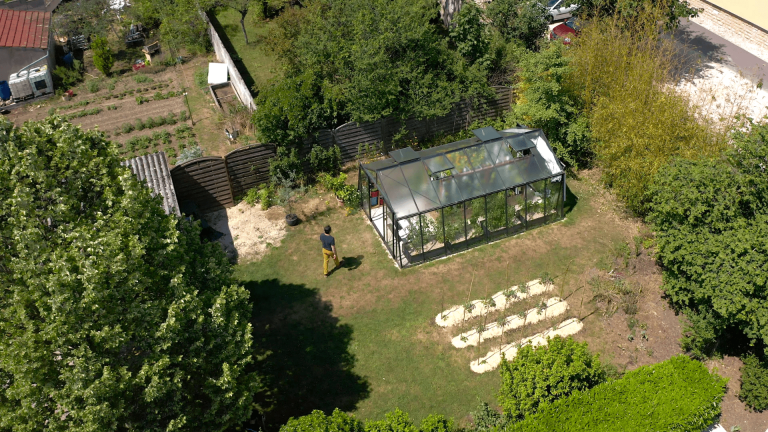 Une serre innovante de la jardin d'un pionnier à Dijon